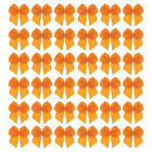 60Pcs Mini Ribbon Bow 1" Mini Fabric Satin Ribbon Flower Bows DIY Light Orange