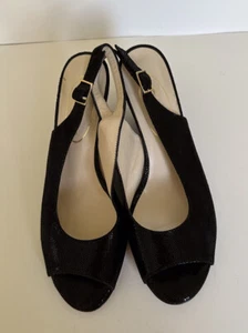 Classique shoe salon-vintage Made in Italy leather Peep Toe Shoes - Picture 1 of 10