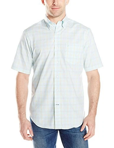 NEW Nautica Men's Short-Sleeve Plaid Shirt,  Color:  Corn, Size: Small - Image 1 of 1
