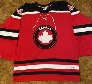 Rare Vintage CCM Team Canada Olympic Big Logo Hockey Jersey XL Red - Picture 1 of 17