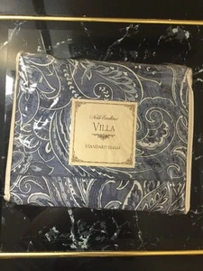 Noble Excellence Villa San Matteo Standard Sham Navy Blue Paisley 20 x 26 New - Picture 1 of 9
