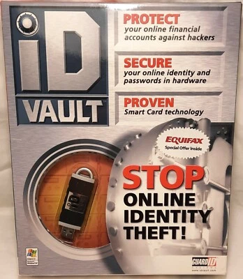 ID Vault Stop Online Identity Theft Guard ID Systems USB New  - Image 1 of 2