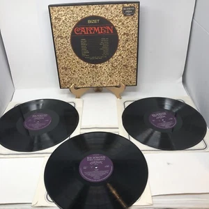 Vintage Bizet-Carmen Richmond/London 3LP Import set RS 63006 Wolff Juyol DeLuca - Picture 1 of 12