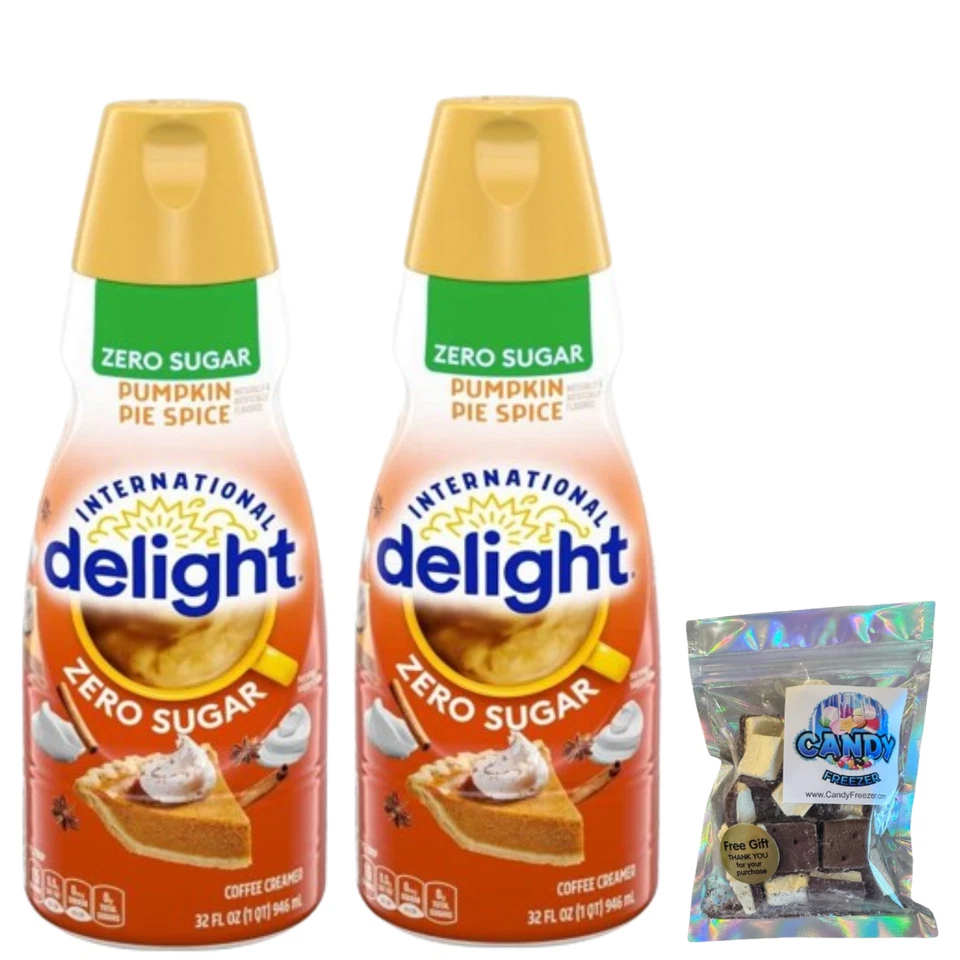Crema de café con especias de calabaza sin azúcar International Delight 32 oz cada uno 2 paquetes Foto 1 de 1
