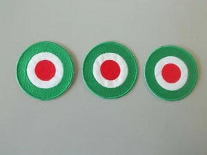 PATCH COCCARDA ITALIA PZ 3 RICAMATE ESTERNO VERDE TERMOADESIVE DIAM.5 - Imagen 1 de 1