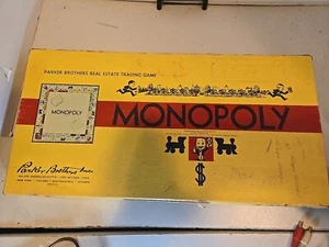 Vintage 1946-1954 Parker Brothers Monopoly Board Game ~ Read Description  - Picture 1 of 6