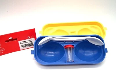 Eierbox - Eieraufbewahrung mit 2 Löffeln und Salzstreuer, wie DDR - Bild 1 von 4