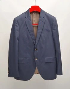 Men's HACKETT Mayfair Blue Cotton Stretch 2Btn Blazer IT 52R / UK,US 42R VGC - Picture 1 of 13