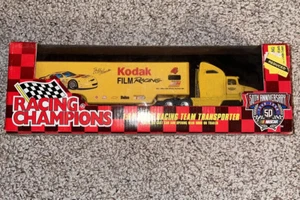 1/64 Racing champions #4 Bobby Hamilton Kodak Film Racing Transporter Semi A1 - Picture 1 of 4