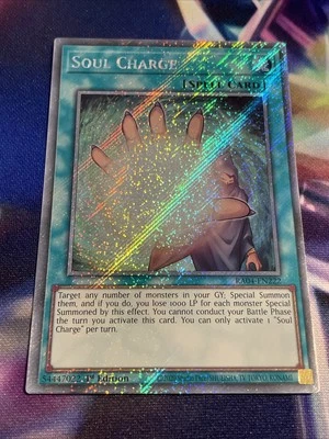 Yu-Gi-Oh! TCG Soul Charge RA04-EN222 Platinum Secret Rare NM/M - Image 1 of 3