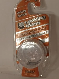 Limited Edition Looking Glass Hand Crafted Torch Sculpture - Pink Flamingo - Picture 1 of 3