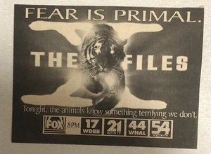X Files Tv Series Print Ad Vintage David Duchovny Gillian Anderson Tpa4 - Picture 1 of 2