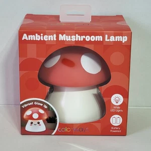 *NEW* Colorways Ambient Mushroom Lamp Light Decor - Battery Powered - Picture 1 of 6