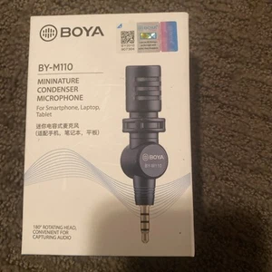 BOYA BY-M110 Ultracompact Condenser Microphone with 3.5mm TRRS Plug NIB - Zdjęcie 1 z 3