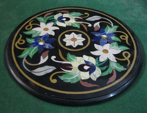 18 Inches Coffee Table Top , Black Table Top , Marble Table Top , Side Table Top - Picture 1 of 4