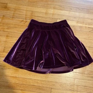 Lands’ End Girl 8 Velvet Purple Skort Skirt - Picture 1 of 6