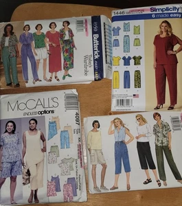 Lot Of 4 Womens Sewing Patterns Butterick, Simplicity, McCalls . Shirts, Shorts - Picture 1 of 5