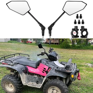 8MM 10MM Motorcycle ATV Rearview Side Mirrors For Polaris Sportsman 500 400 4x4 - Picture 1 of 17