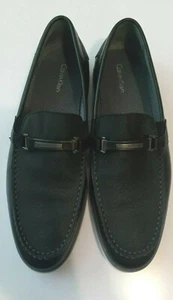 Men's Calvin Klein Kiley Emboss Leather Dress Shoes US SZ 12 Black  - Picture 1 of 9