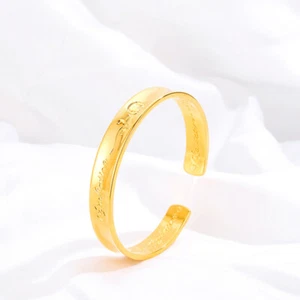 Gold Plated Bracelets Expandable Bangle Bracelet Golden Bangle Bracelet - Picture 1 of 11