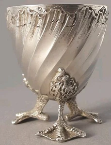 Jugendstil Eierbecher 950er Silber Frankreich 1 von 2 egg cup Hühnerfüße (124) - Bild 1 von 9
