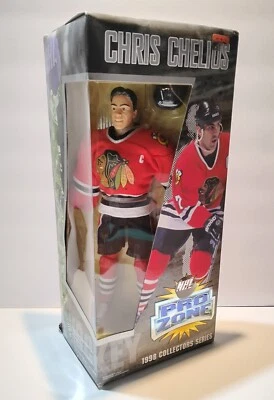 Figura NHL Pro Zone 1998 Collectors Series Chris Chelios Blackhawks en caja Foto 1 de 4