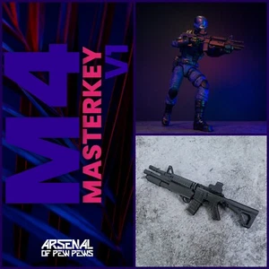 M4 Masterkey V1 - 1:12 Scale 3D Printed Action Figure Gun - Picture 1 of 6
