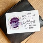 Spersonalizowany metalowy portfel karta Dzień Ojca z The Bump prezent tata skan zdjęcie