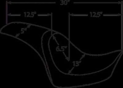 Гладкое сиденье Predator из черной кожи винил для Harley Softail Slim 12–16 неликвидный товар - Изображение 1 из 4