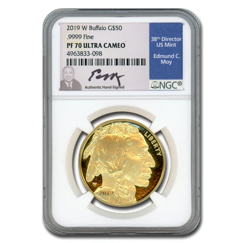 2019-W 1 oz Proof Gold Buffalo PF-70 UCAM NGC (Moy Label) - SKU#268085 Cover