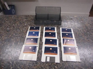 Lot of (12) Vintage Graphic Astrology 3.5" Disks & Storage Case by Time Cycle - Afbeelding 1 van 6