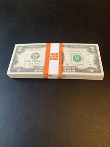 $50 Face Value / 25 QTY ($2 BILLS) TWO DOLLAR BILLS UNCIRCULATED SEQUENTIAL - Picture 1 of 2