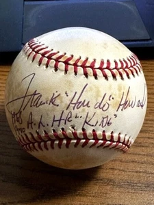 FRANK "HONDO" HOWARD SIGNED AUTOGRAPHED OAL BASEBALL! Dodgers, Senators! HR! - Picture 1 of 2