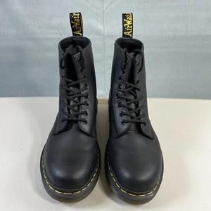 Dr. Martens 1460 Lace Up Combat Boots Mens 9 Black The Original Classic Leather - Picture 1 of 11