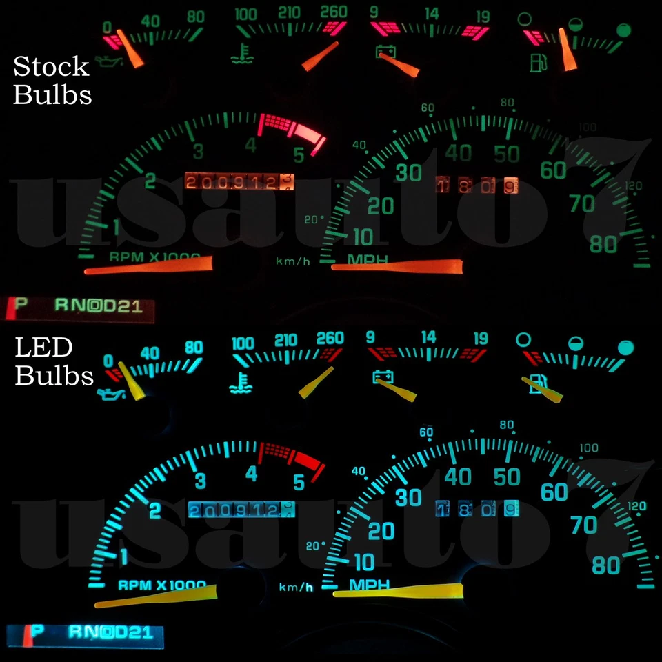 Dash Cluster Gauge Aqua Blue LED LIGHTS KIT Fits 88-94 Chevy GMC C/K1500 C/K2500 Foto 1 de 1
