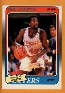MIKE WOODSON(HOUSTON ROCKETS)1988 FLEER BASKETBALL CARD - Picture 1 of 1