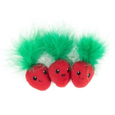 Straw-Babies Cat Dental Catnip Toy 3 Toys Contains Catnip Cleans Teeth Bat Play - Image 1 of 4