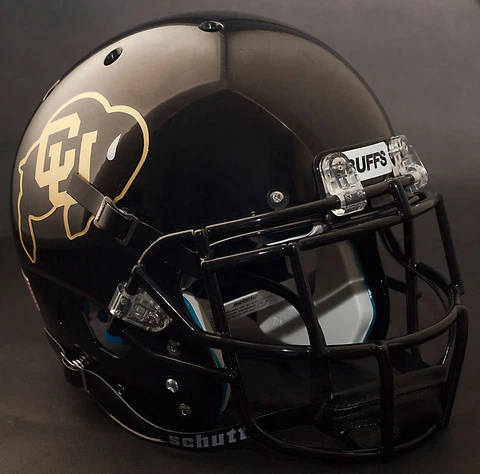 *CUSTOM* COLORADO BUFFALOES Schutt XP GAMEDAY Football Helmet w/EGOP Facemask Cover