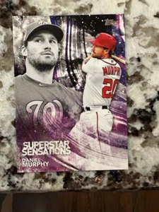 2018 TOPPS SERIES 1 SUPERSTAR SENSATION CARD NATIONALS DANIEL MURPHY #SSS-41 - Picture 1 of 1