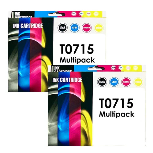 2x T0715 Multipack Confezione 4 Cartucce di Inchiostro per EPSON Stylus DX8400 Ghepardo Non OEM  - Immagine 1 di 1