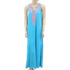 Lilly Pulitzer Nolia Cover-Up Maxi Dress Kaftan Embroidered Cotton Xs New 258580