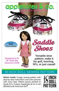 18 Inch Doll Pattern | Saddle Shoes | Fits 18" Dolls such as American Girl - Picture 1 of 6