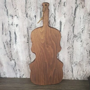 Vintage Charcuterie Violin Viola Cutting Board Wooden Musical Instrument Shape - Picture 1 of 9