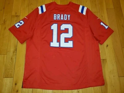 Camiseta deportiva del equipo de la NFL Nike Tom Brady 2012 roja alternativa New England Patriots para hombre XXL Foto 1 de 4