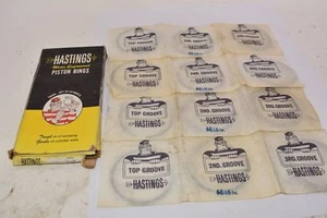Vintage NEW Hastings Motor Engineered Piston Rings 4 Sets - Imagen 1 de 1