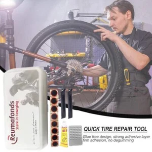 Tire Repair Kit Bike Flat Tire Repair Kit Inner Tire Set Glue Tool UKn D9B5 - Picture 1 of 12