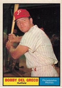 BOBBY DEL GRECO 1961 TOPPS BASEBALL #154