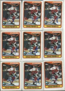 (10) Craig Fisher handsignierte 1990 Topps Hockey Karten - Bild 1 von 1
