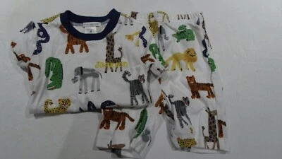 Pottery Barn Kids Silly Safari pijama manga corta 4T mono Jackson sesión de fotos  Foto 1 de 4