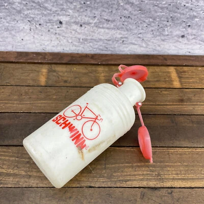 Vintage Schwinn Water Bottle Plastic White Red Eroica 70s 80s Race 7660 DISPLAY - Image 1 of 4
